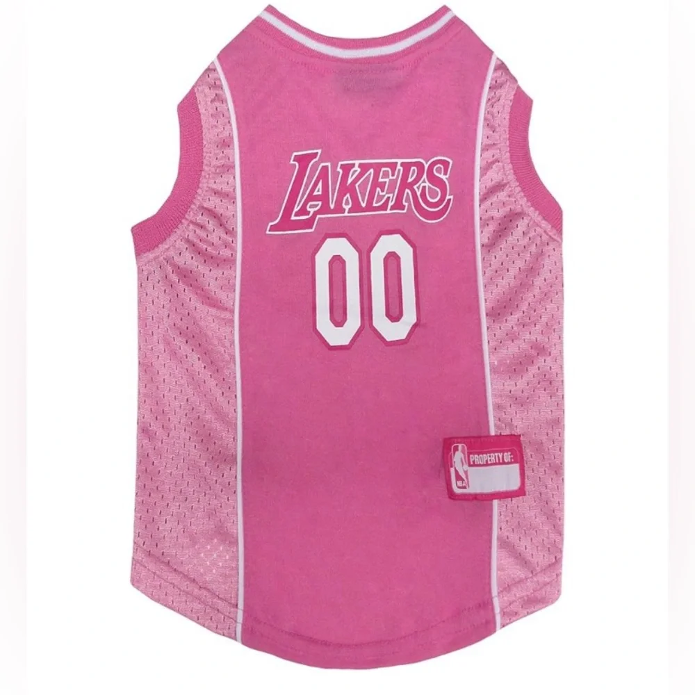 LMT: Pets First NBA LA Lakers Pink Jersey for Pet